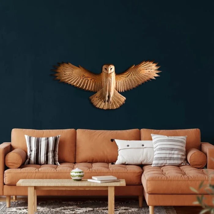 Wooden Owl Wall Art