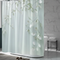 Woven Leaf Pattern Shower Curtain