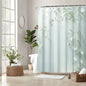 Woven Leaf Pattern Shower Curtain