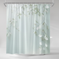 Woven Leaf Pattern Shower Curtain