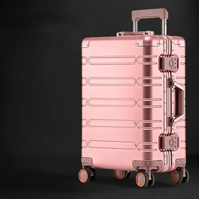 Aluminium-Magnesium Spinner Suitcase in Pink